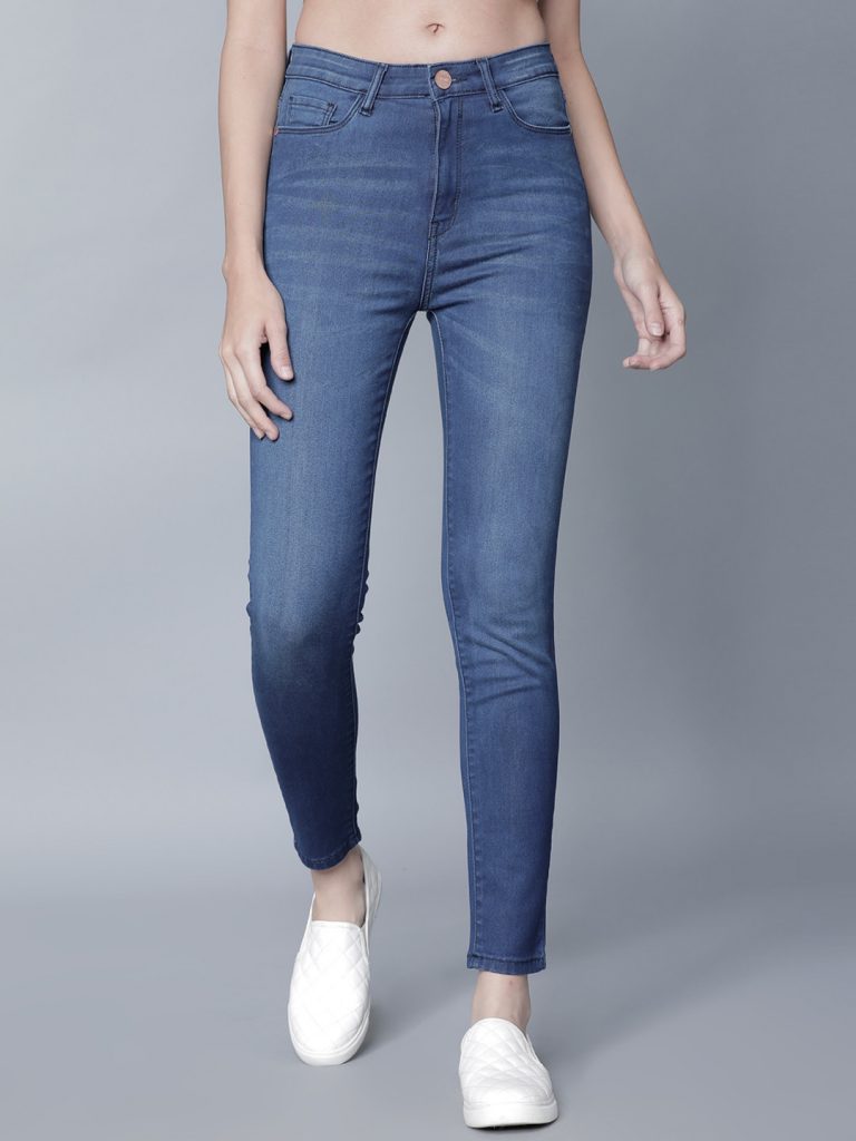 Women Blue Super Skinny Fit High-Rise Clean Look Jeans